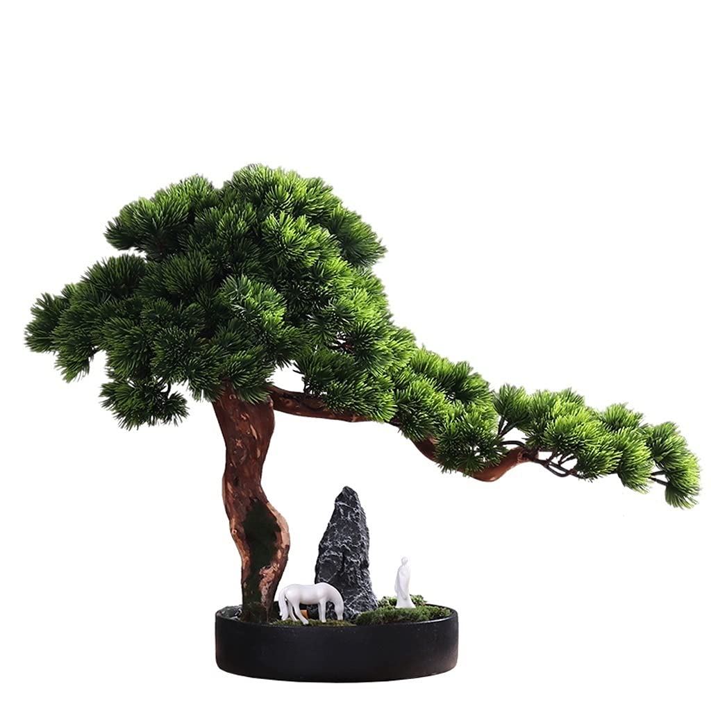 Bonsaï Artificiel En Plastique - Petite Plante Décorative Avec Pot - Pour Salon, Bureau, Salle De Bain - Sans Entretien - 5