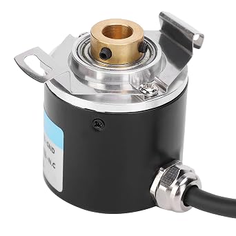 Fafeicy AB 2-Phase Encoder, DC 5-24V Hollow Shaft Encoder AB 2 Phase Quadrature Encoder 6-8mm for Office Automation and Engineering Fields(100B), Encoder