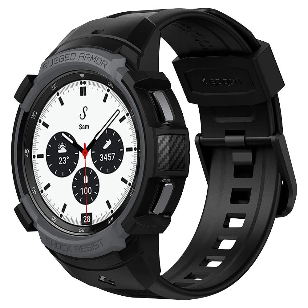 Spigen Rugged Armor Pro for Galaxy Watch 4 Classic 42mm Case with Strap - Charcoal Gray-image-16