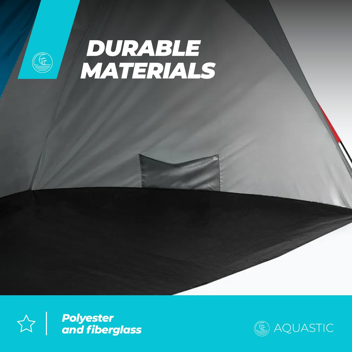 AQUASTIC Tenda da spiaggia Concielo leggera, compatta e protettiva, con UPF 50, 120 x 210 x 120 cm, in poliestere resistente e fibra di vetro, ideale per la spiaggia