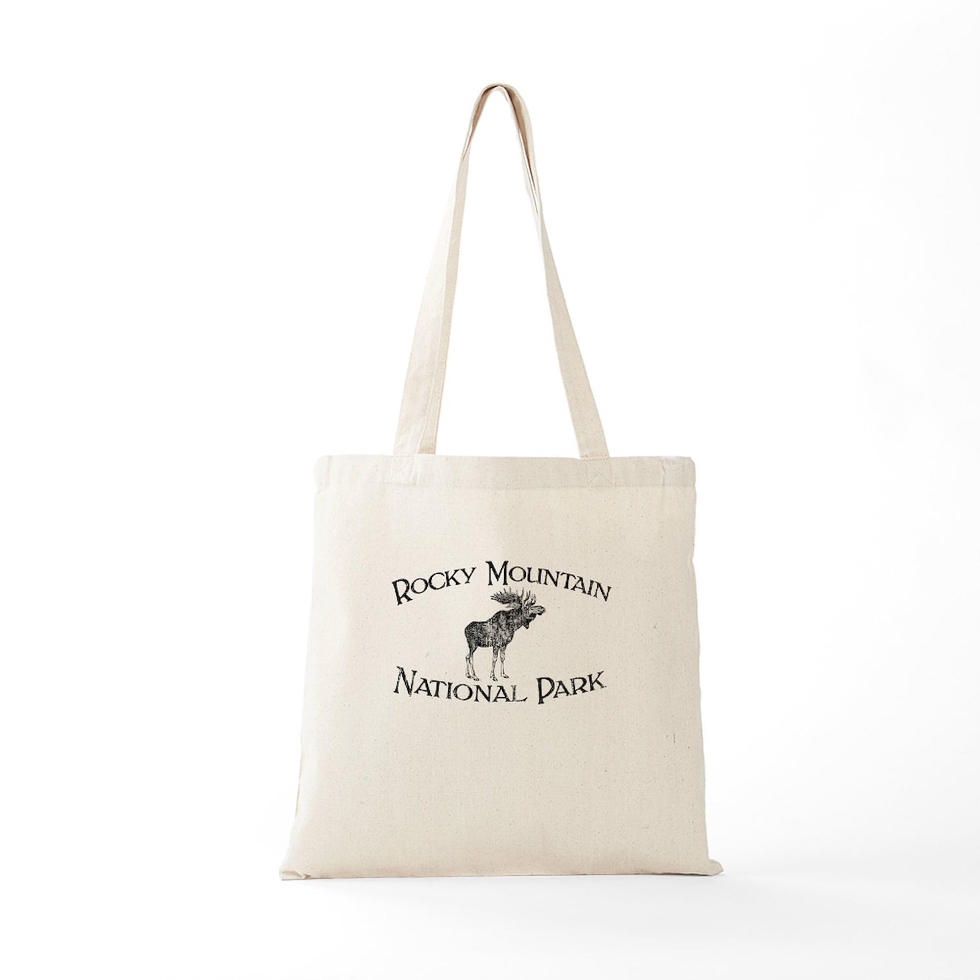 CafePress Rocky Mountain National Park Moose Tote Bag - Natural Canvas Reusable Shopping Bag - View #2