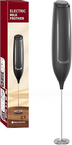 Miniatura 7 de Potente varita espumadora de leche, mini espumador de leche de mano con batidor de acero inoxidable, mezclador de bebidas a batería para café,