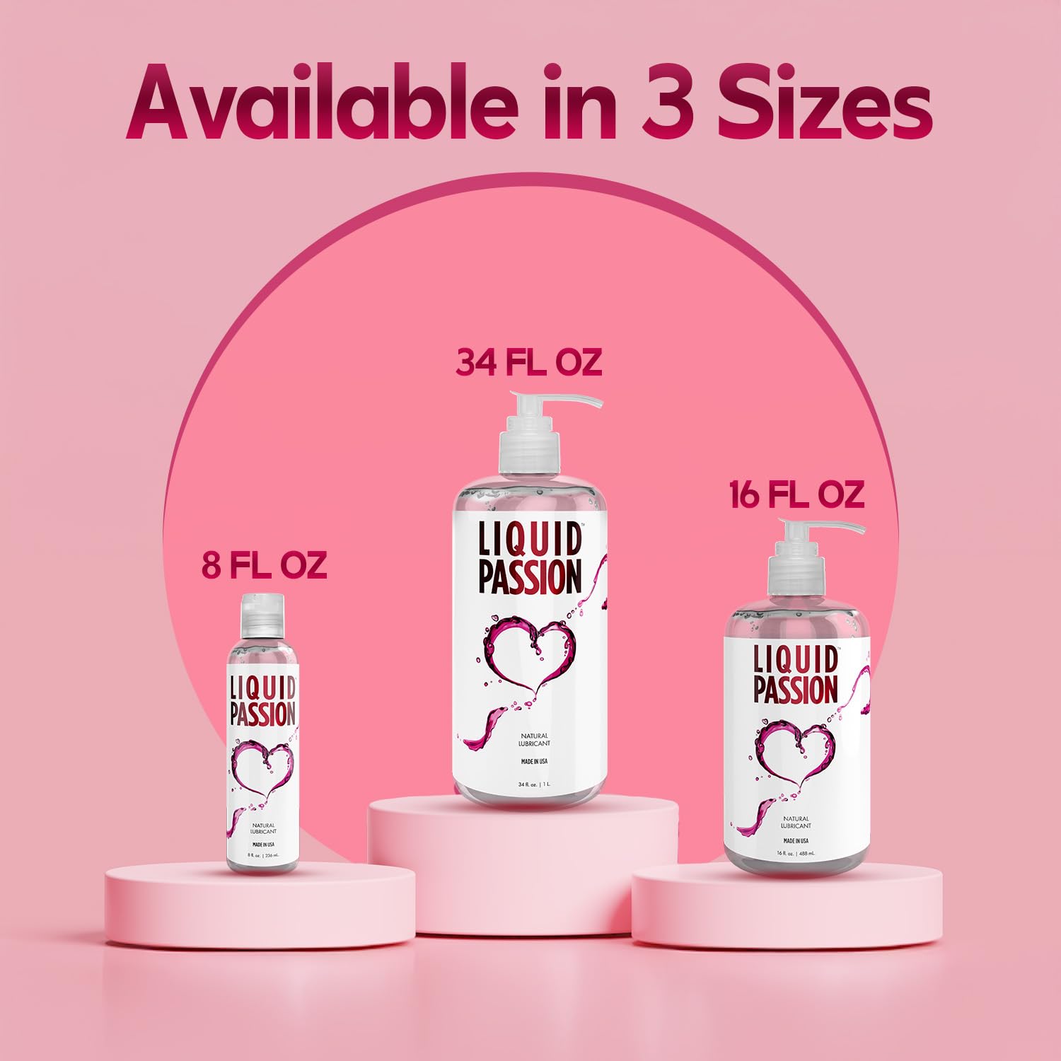 Liquid Passion - Lubricante personal natural a base de agua, respetuoso con el pH, sin fragancia e hidratante, seguro para juguetes y condones. Fabricado en Estados Unidos, 8 onzas líquidas