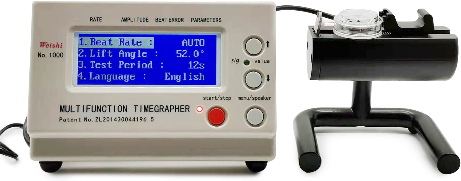 U.S. Solid Weishi Timegrapher NO.1000 Watch Timing Machine Multifunction Tester Repair Tools (UK Plug and EU Plug)