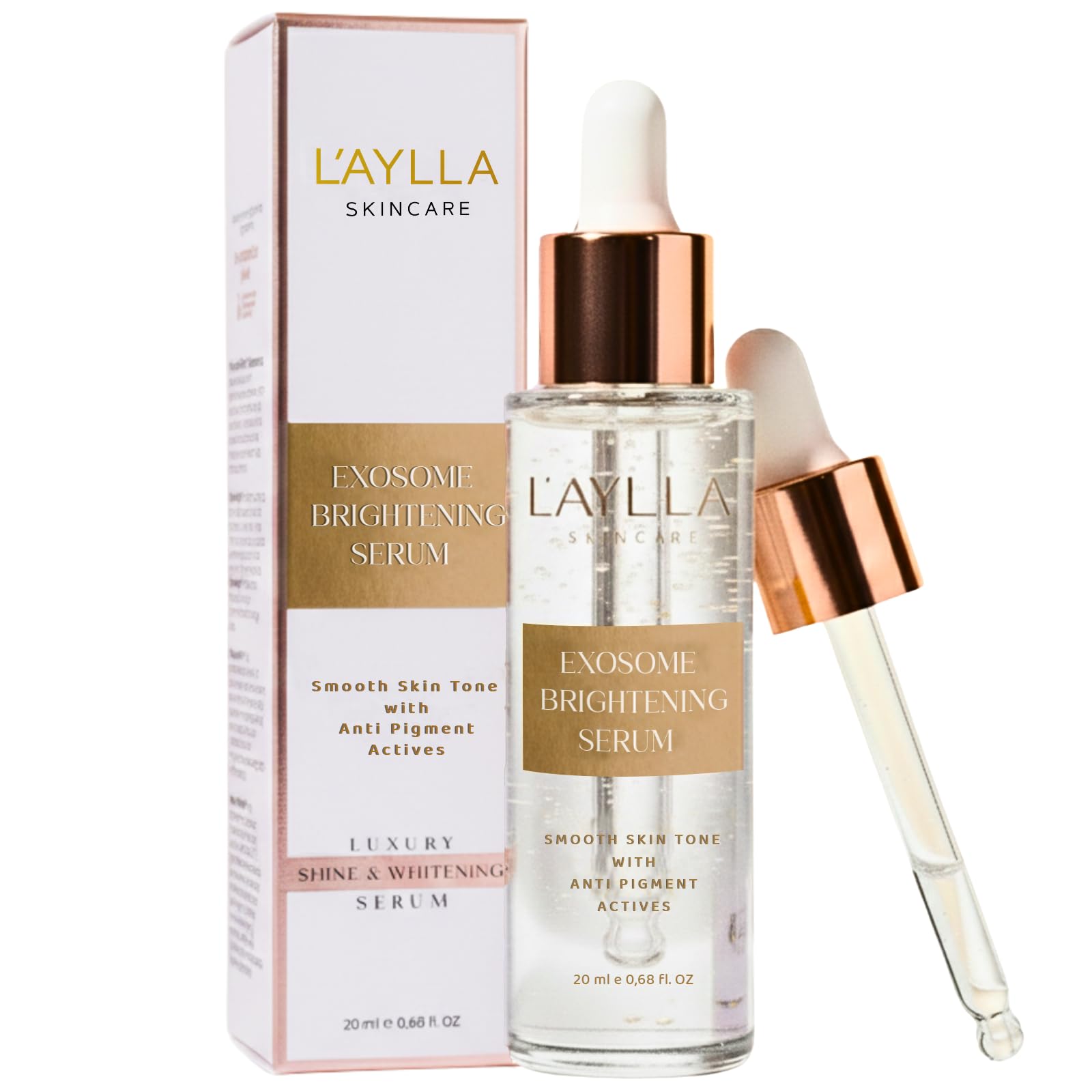 L'AYLLA Leke Karşıtı Niacinamide Serum - Eksozom ve Arbutin ile Zenginleştirilmiş Ton Eşitleyici Yüz Serumu | Aydınlatıcı Etkili & Leke Giderici Cilt Bakımı | Longevity Skincare