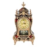 ZJchao Antique Clock,Vintage European- Table Desk Clock,Wall Clock with Pendulum and Chimes for Home Decoration(02)