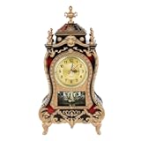 ZJchao Antique Clock&comma;Vintage European- Table Desk Clock&comma;Wall Clock with Pendulum and Chimes for Home Decoration&lpar;02&rpar;
