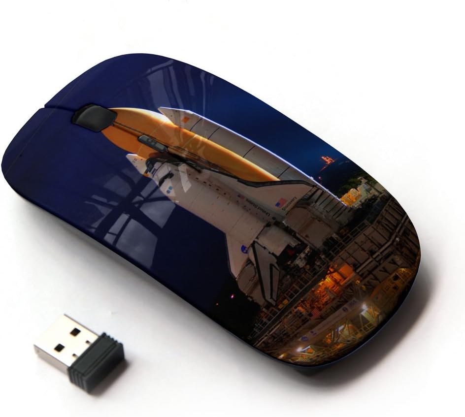 [ Optical 2.4G Wireless Mouse ] Space Rocket Launch Ship Nasa Flight Tecnology