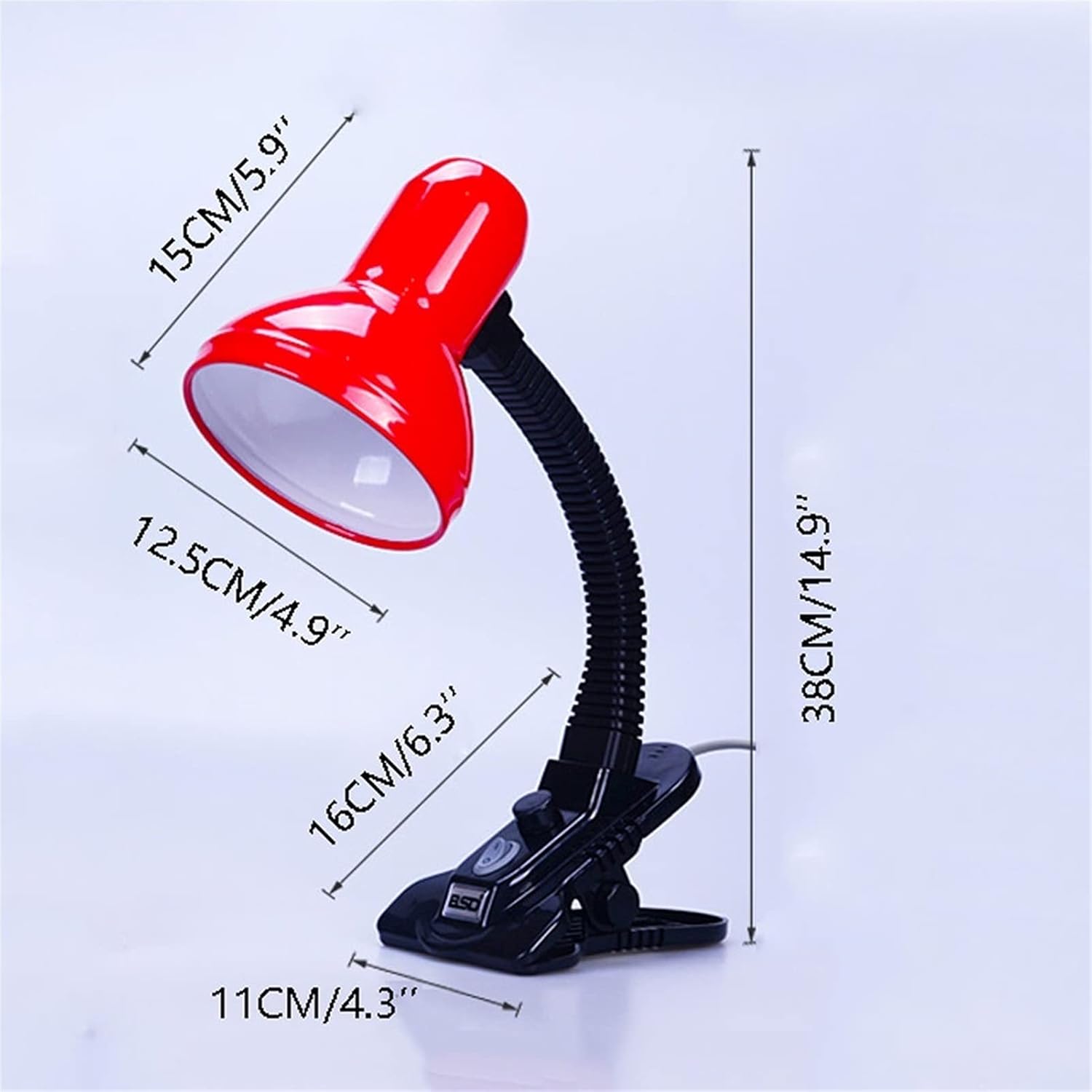 YYDS Desk lamp Eye Protection Desk Lamp Student College Dorm Desk Work Study Bedroom Bedside Office Reading E27 Desk Lamp with Clamp Desk Light (Color : Green)