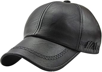 Men Retro Style PU Leather Baseball Cap