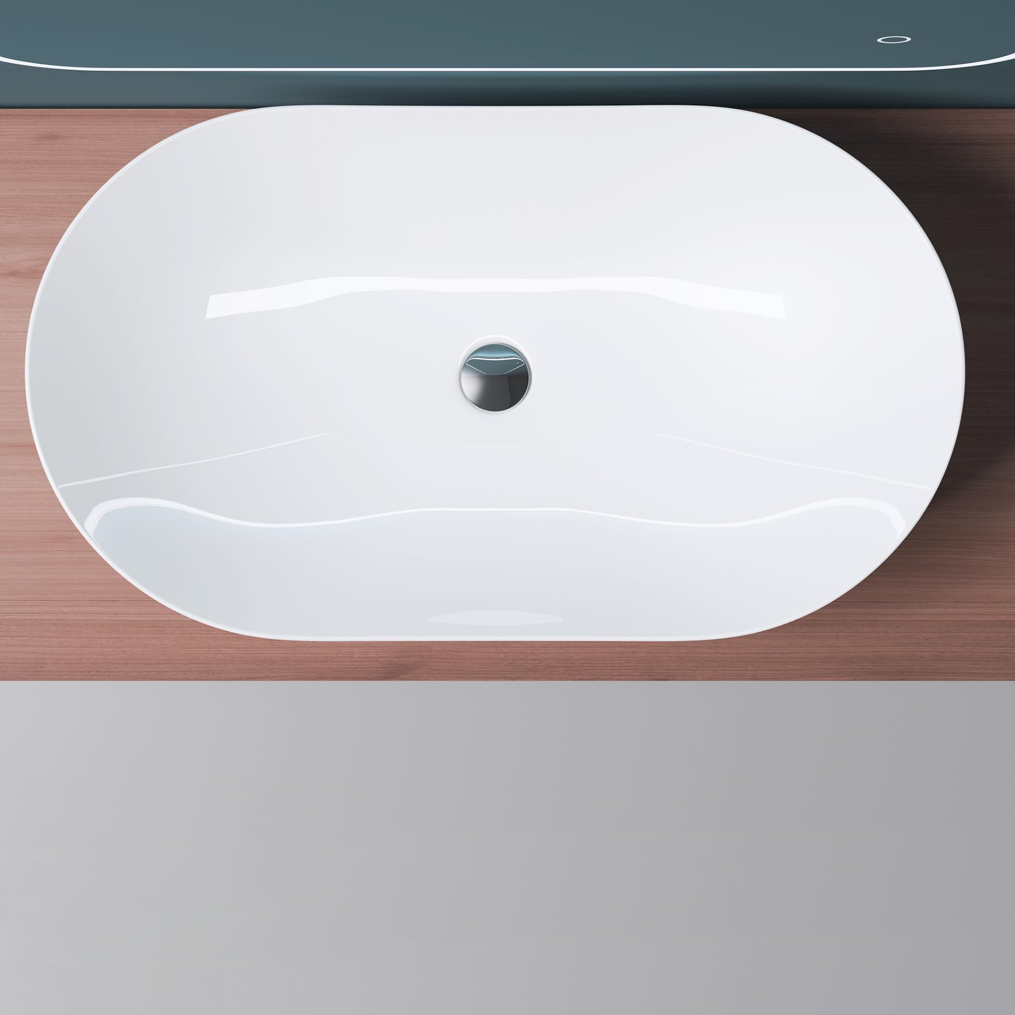 Mai & Mai Lavabo da Appoggio 63x36,5x14cm Bianco lucido, Brüssel858