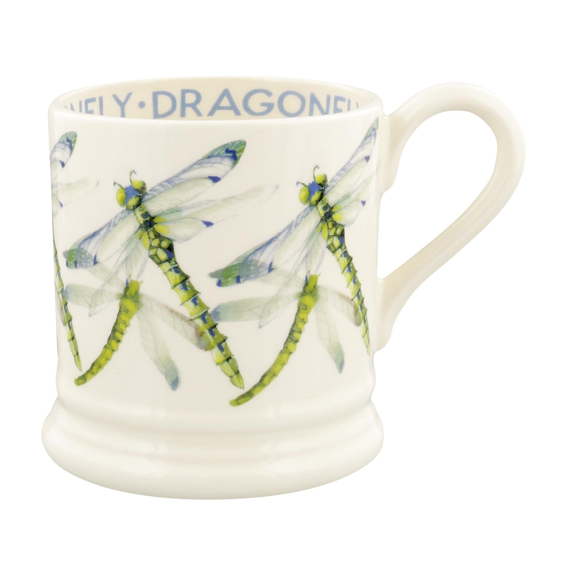 Emma Bridgewater Large Mug 1/2 Pint, Ceramic Coffee Mug Large - Stoneware Mug, Cappuccino, Latte, Coffee, Tea Cup - Beautiful Mugs, Birthday Gift - Coffee Mug Dragonfly