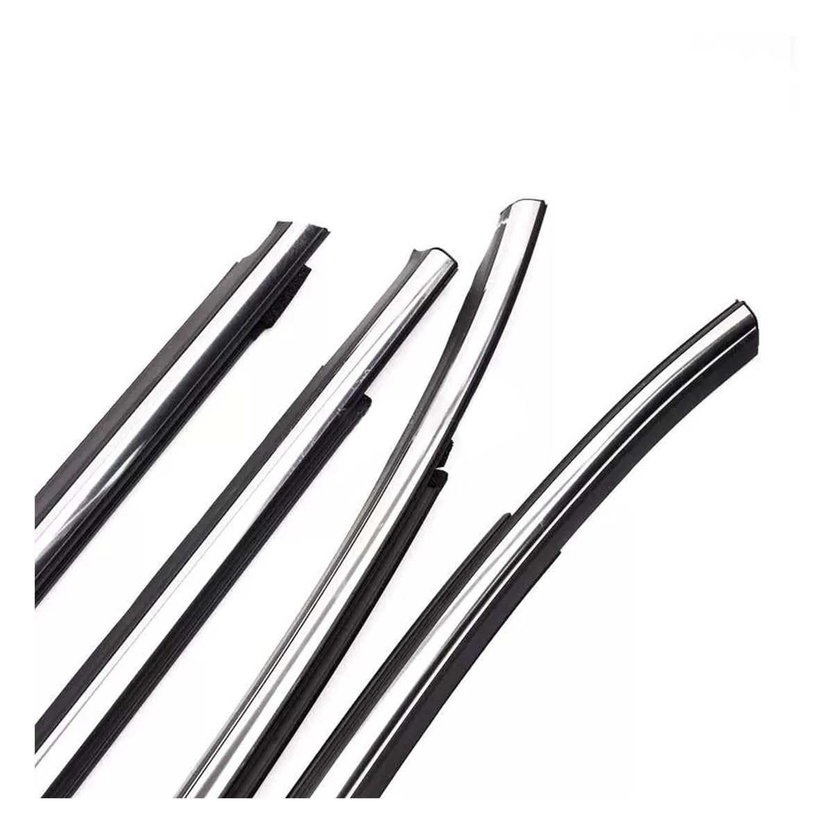 Mltlkppvng Chrome Car Seal Strip 4Pcs Car Outer Door Windows Rubber Weatherstrip For Hyundai For Tuscon Ix35 2010-2015 Hatchback Pressure Sealing Strip(Chrome)