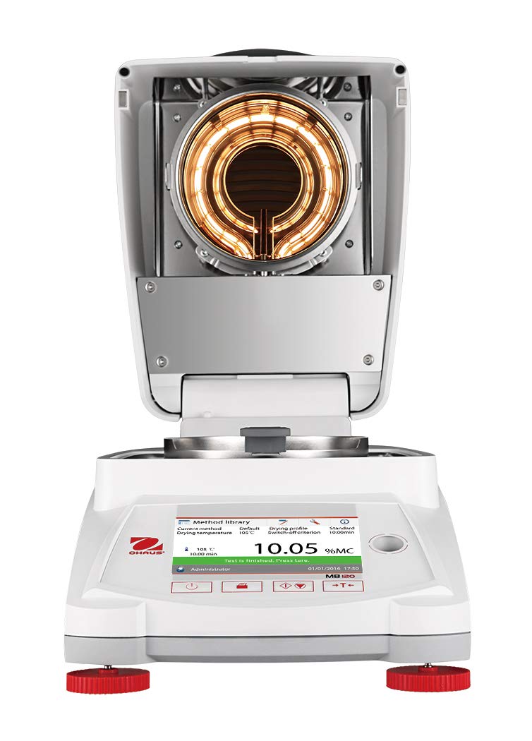 Ohaus, MB120, Moisture Analyzer, 120 g x 1 mg (0.01%)…