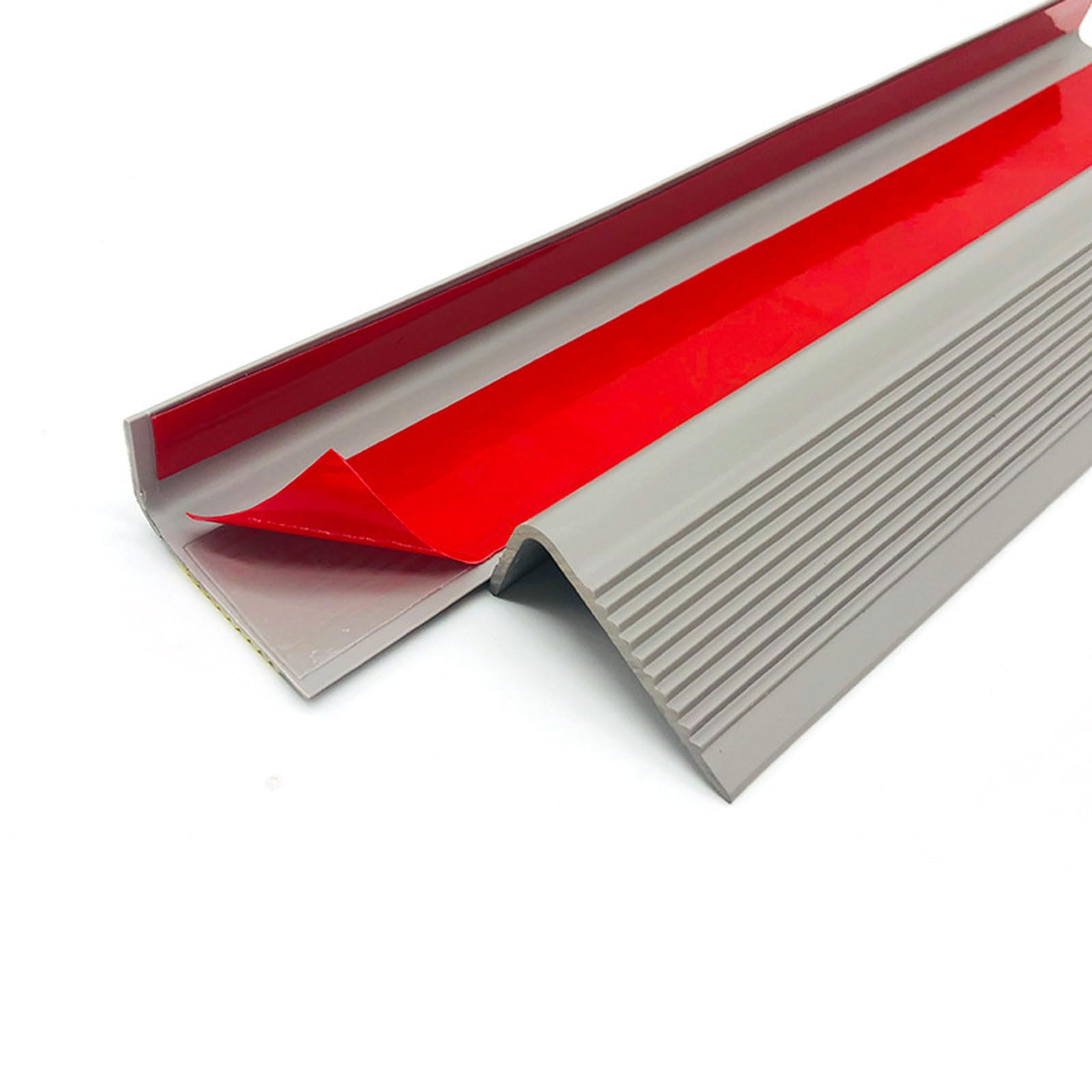 Perfil de Esquina PVC Autoadhesivo para Escaleras - Tiras Antideslizantes para Peldaños (5cm x 2.5cm) - Borde en Forma de L Antideslizante y Recortable -Moldura Protectora para Escaleras