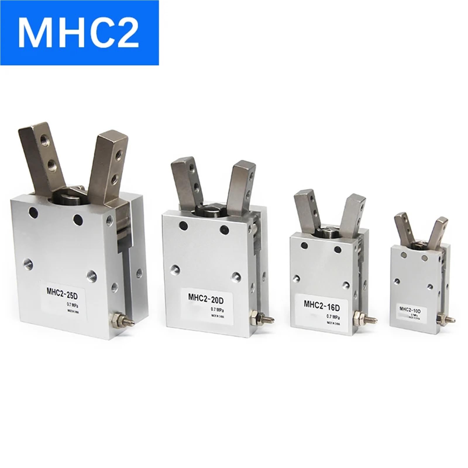 Cilindro neumático estándar de Pinza neumática de Doble Efecto de Estilo Angular MHC2-10D MHC2-16D MHC2-20D MHC2-25D(MHC2-25D)