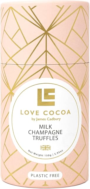 Milk Champagne Chocolate Truffles 150g - Creamy Chocolate Ganache, Premium Chocolate Truffles Gift for Her & Him | Love Cocoa