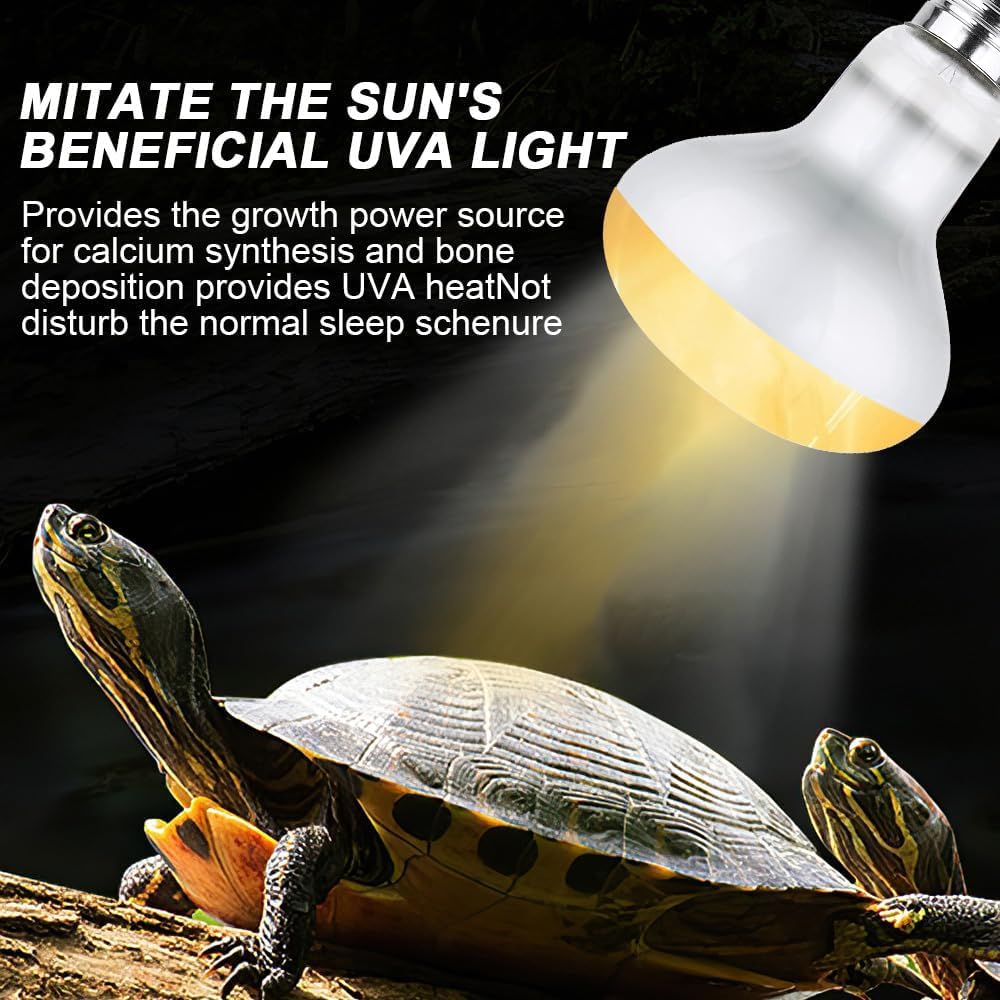 Lotvic 2 Pack 75W Reptile Heat Lamp, E27 Heat Lamp Bulb for Reptiles Daylight Basking Spot Lamp, Tortoise Heat Lamp Bulb - Image 4