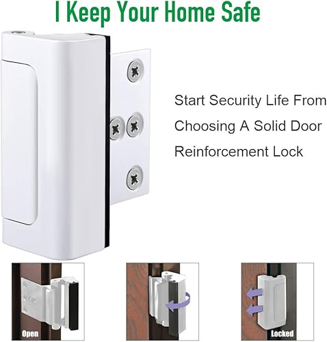 Miniatura 3 de Cerradura de refuerzo para puertas, cerradura de seguridad de 3 pulgadas para niños, cerraduras a prueba de niños para puertas con apertura hacia