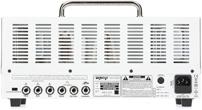 Orange Rocker 15 Terror 15W 2-Channel Tube Head | 15W tube head with 2-channel design and power scaling for practice, recording and performance