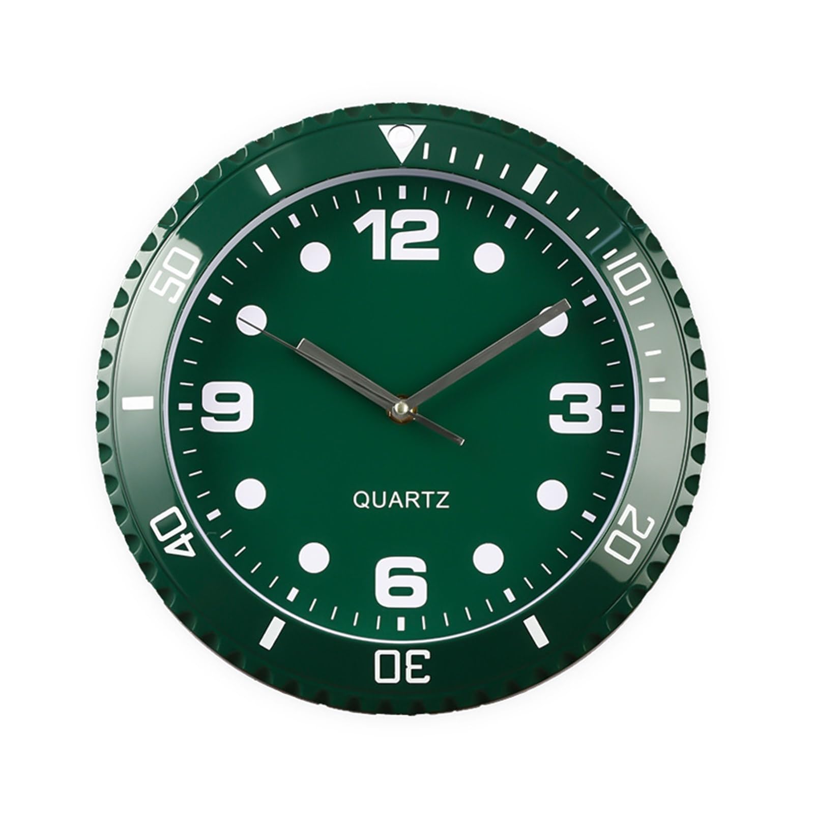 LUYSGBXR Wall Clock Wall Clock Silent Quartz Needle Luxury Sweep Second Home Creative Water Ghost(Green-28cm)