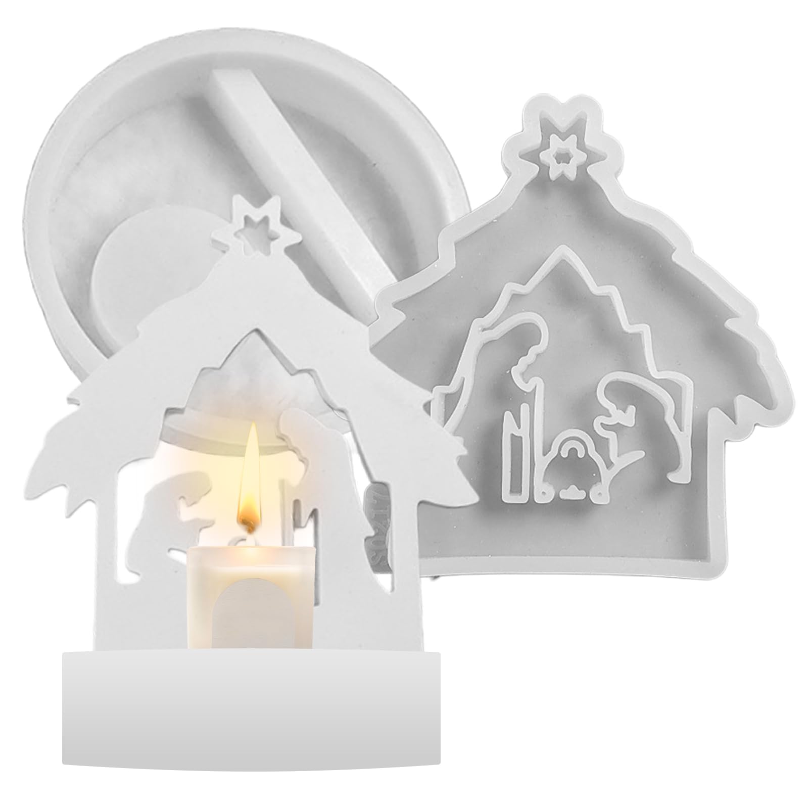 Nativity Scene Silicone Mold - Resin, Candle, Soap Making Mold For Christmas Decor & Crafts