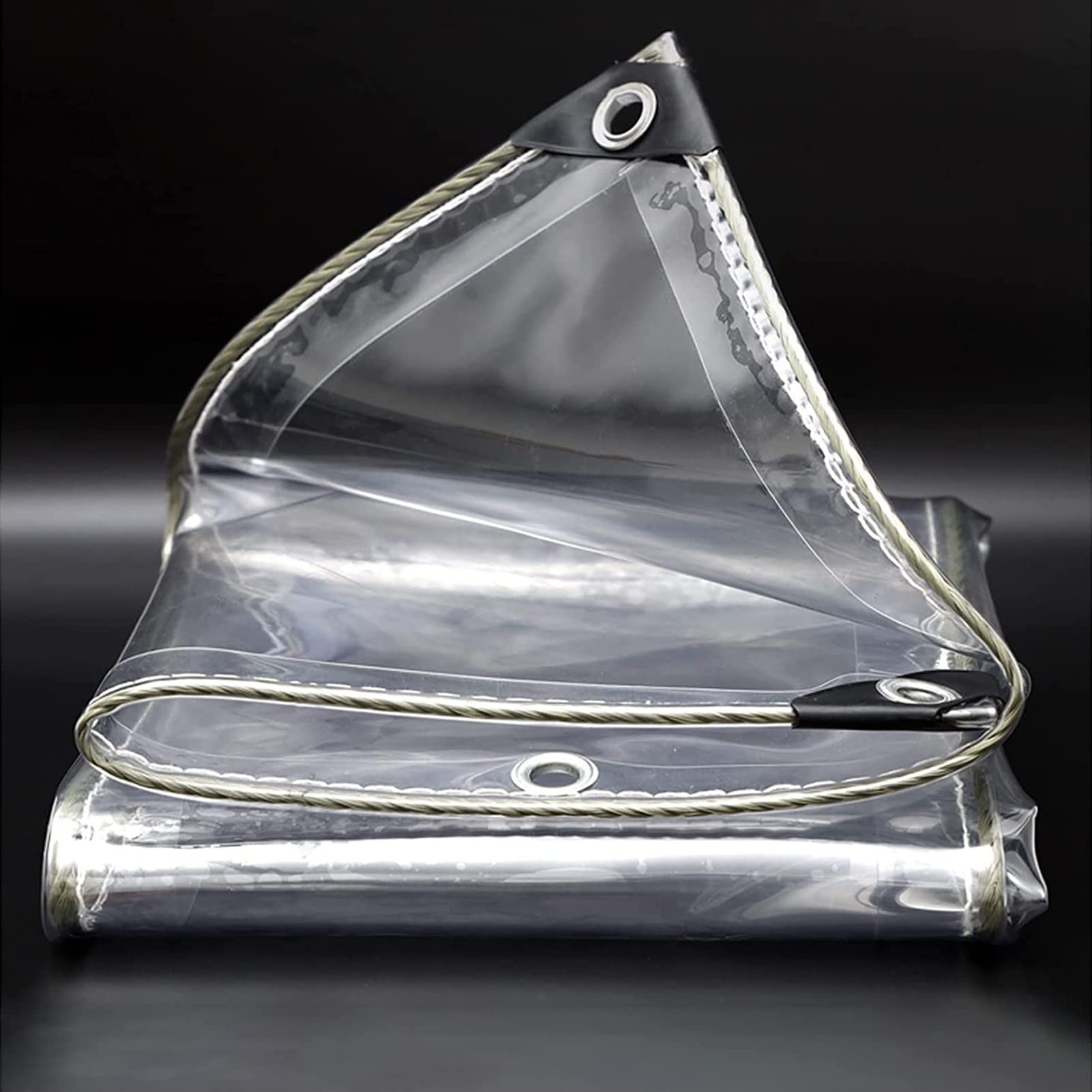 Lona impermeable de plástico transparente y flexible que resiste desgarros