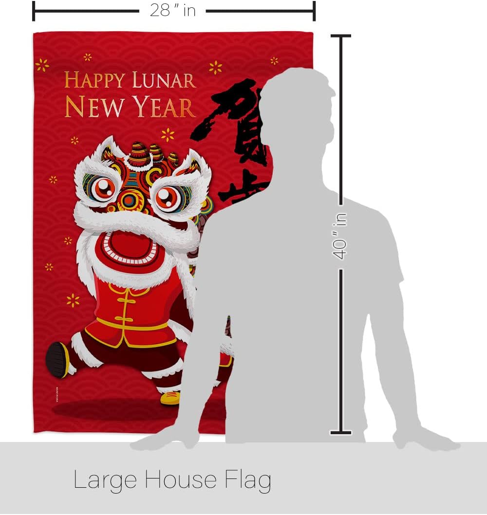 Chinese New Year Decorations Lunar Flag Bring Good Luck Winter House Flag Outdoor Banner Wall Decor Tapestry Door Plaque Garden Memorabilia Yard Signs