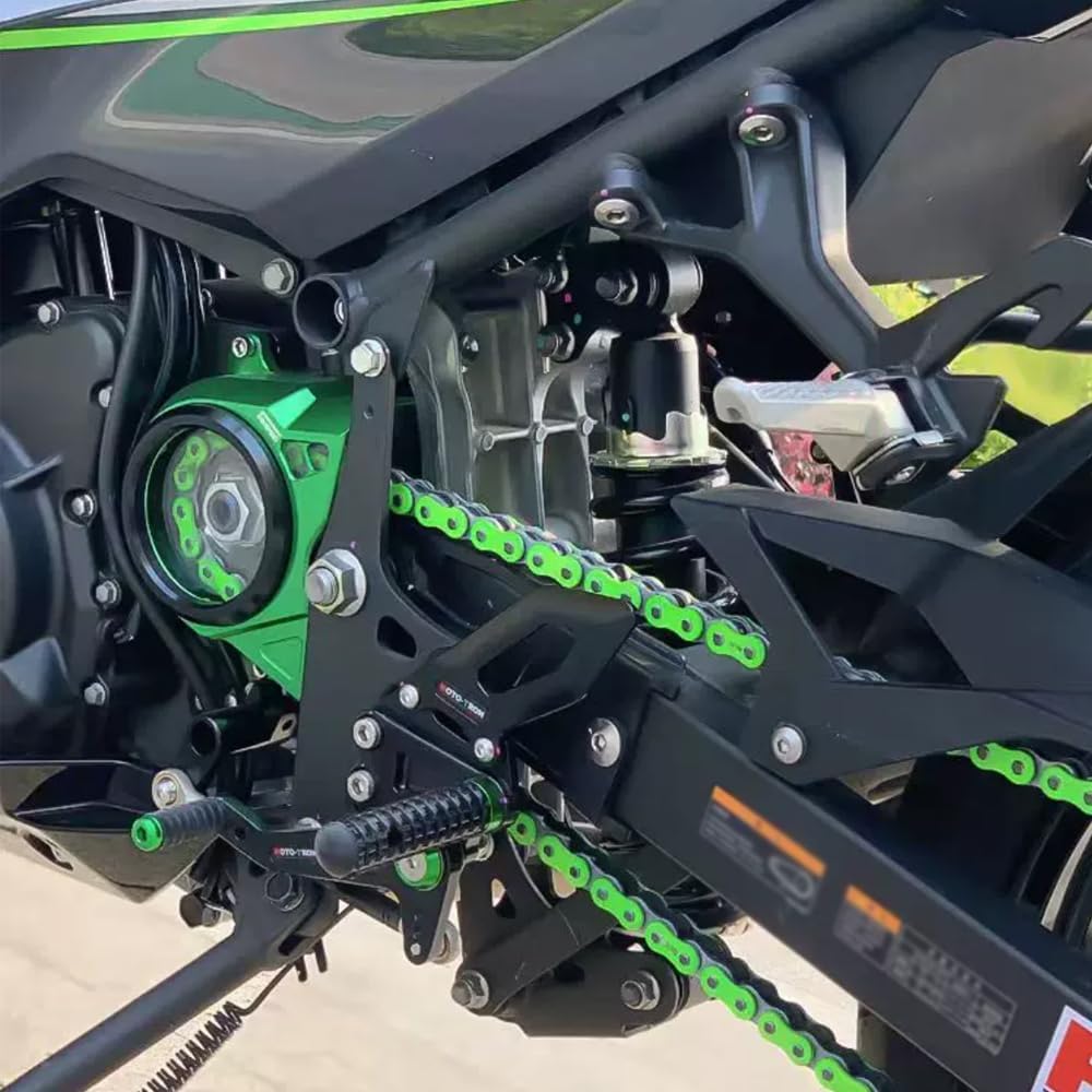 for NINJA500 Ninja500 2024 Motorcycles Left Engine Pinion Cover Chain Cover Protective Cover Accessories ninja500 (Green)