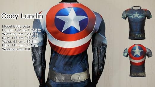 Cody Lundin Iron Man Super Hero Tight Sport Compression Sweat Absorbente Camisa De Manga Larga Elastic Fitness Gym Wear (Colour B