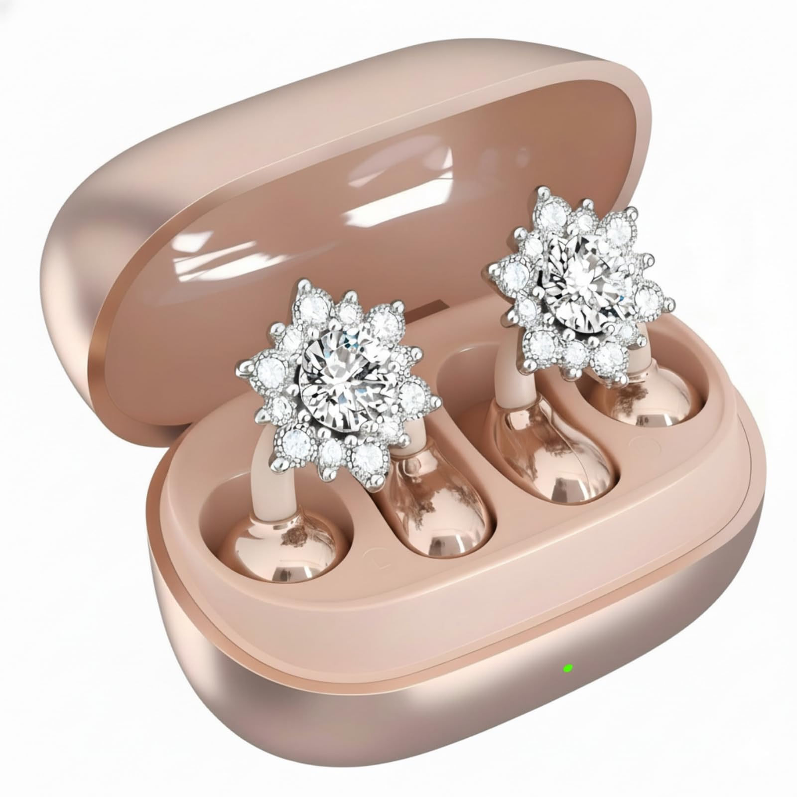 xzqioue Clip On Earbuds Jewelry, Open Ear Headphones Wireless Bluetooth Earring Clip-On Headphones, Fit Ears Cuff Headphones for Women, Jewelry