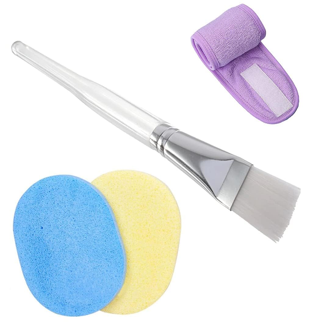 Facial Brush with Cleaning Sponges, Facial head massager band Multicolor-picture-50