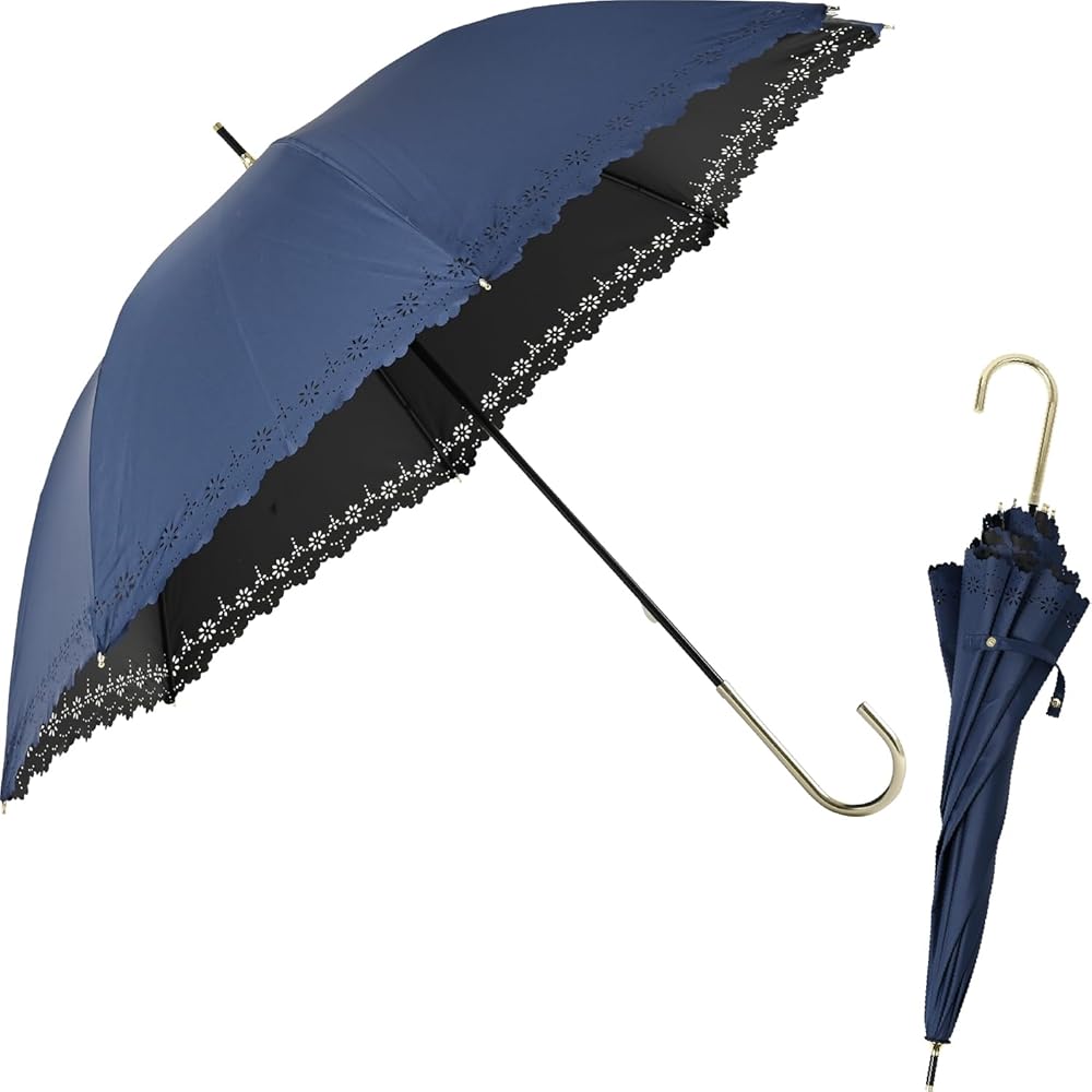 新品【晴雨兼用 長傘】希少！持ち手ループ型ハイビスカス柄 遮蔽率99％ 日傘 新品【晴雨兼用 長傘】希少！持ち手ループ型ハイビスカス柄 遮蔽率99％