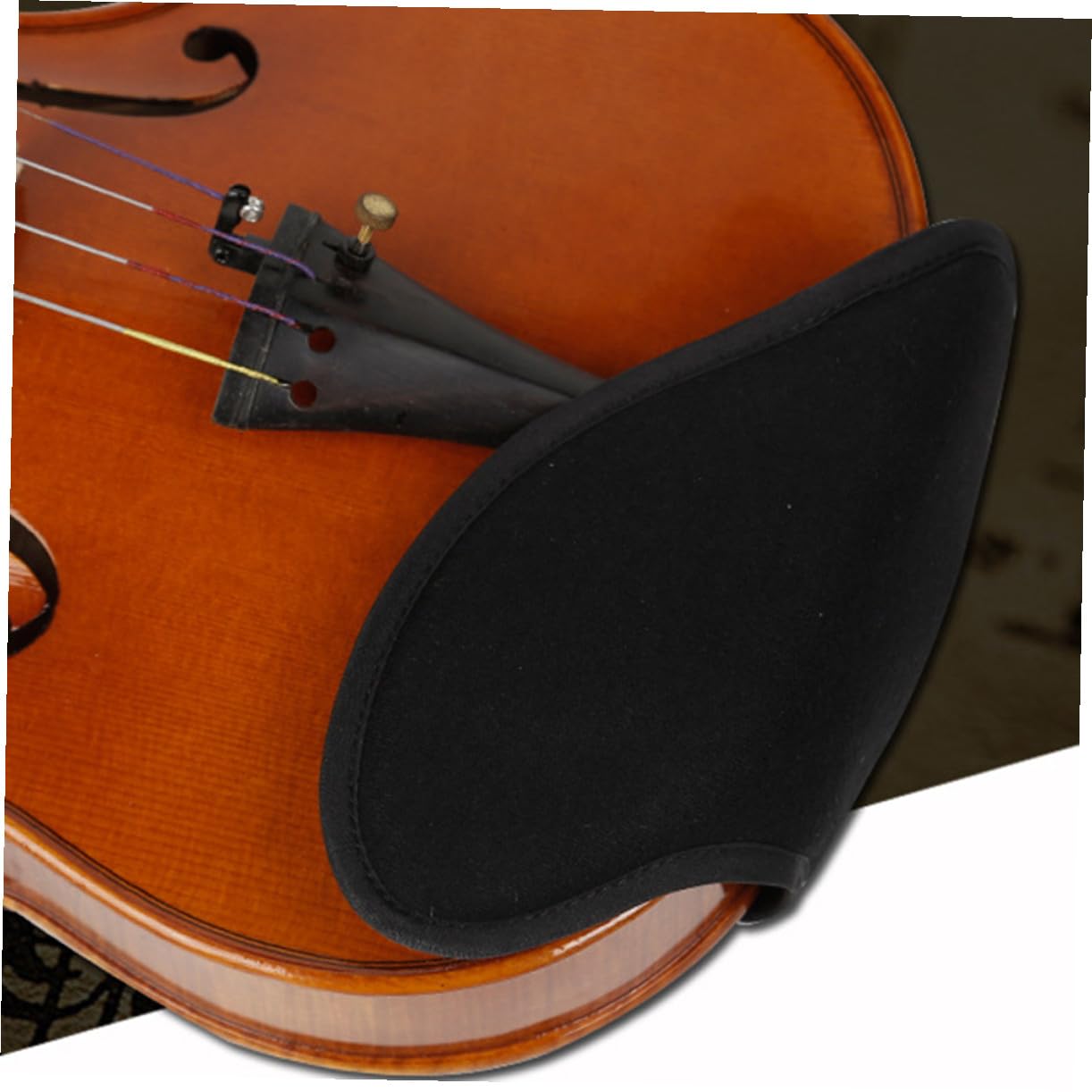 MAGICLULU Almohadilla Cómoda y Transpirable y Varios estilos Soporte Flexible de Tela Negra, Accesorio Ligero para Absorción de Sudor para Mentonera de Violín Adecuado para Uso Diario