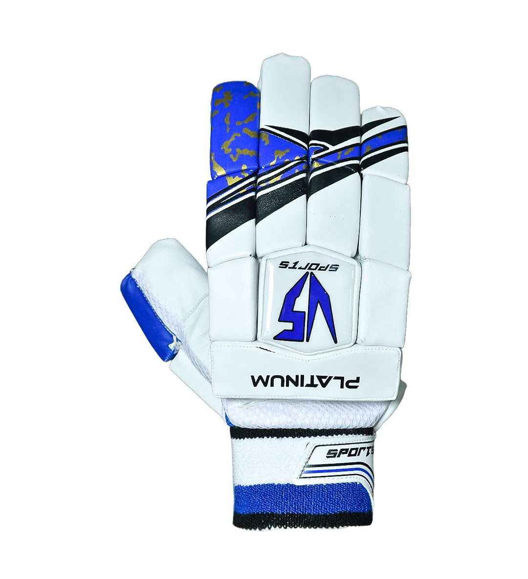 VS SPORTS Right-Hand Cricket Batting Gloves for Men/Adults | Comfortable Fit Leather Cricket Batting Gloves Blue, Black and White-image-44