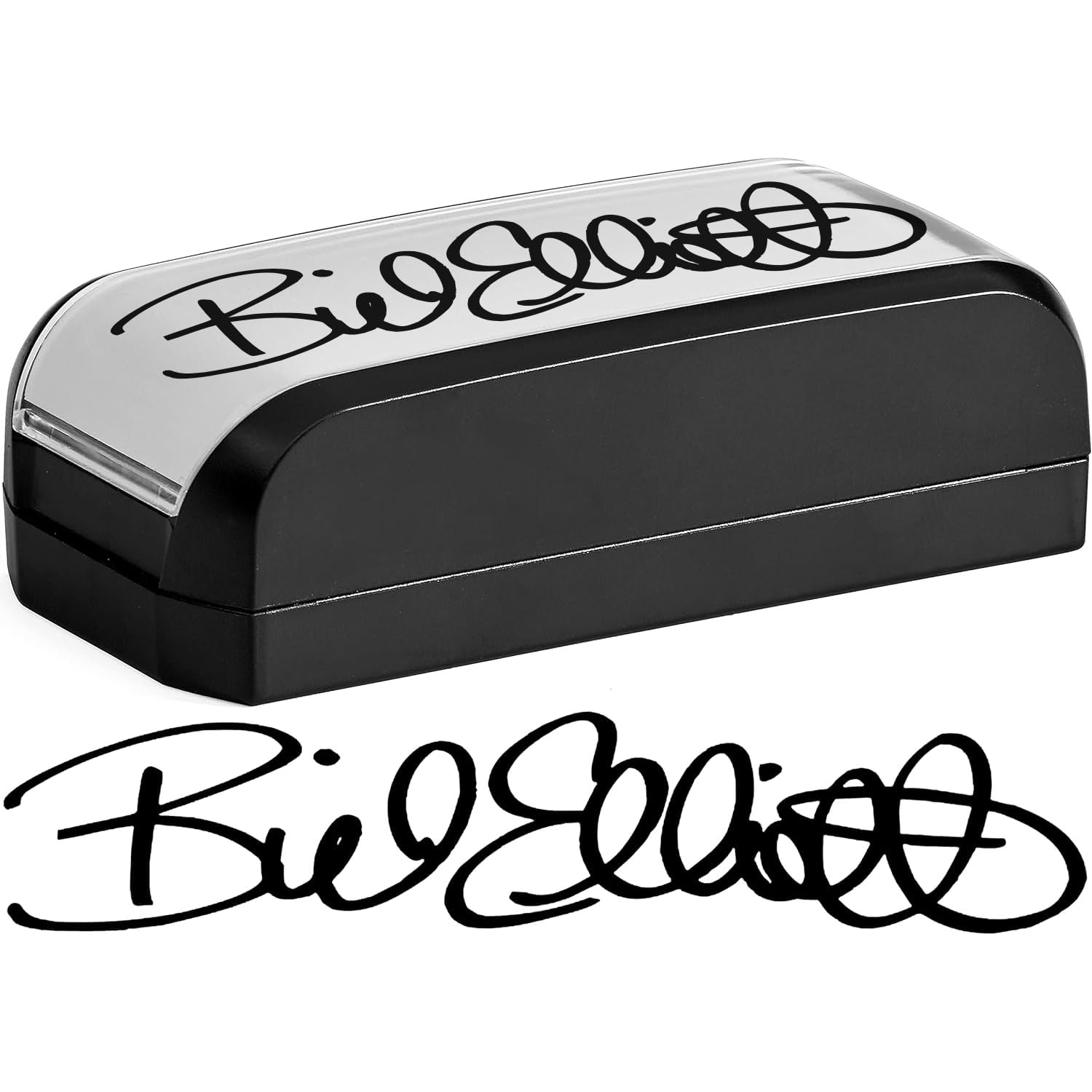 MaxMark Custom Signature Stamp - Large Size Pre-Inked Pocket Stamp Customized with Your Signature