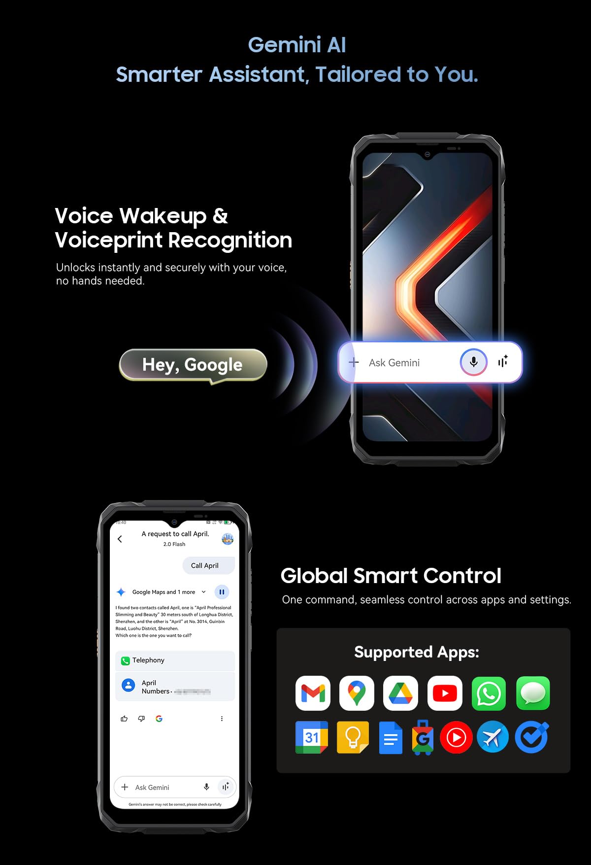 Blackview Rock 1 Smartphone Incassable Android 16, Double Écran 6.56'' +2'', Batterie 15000mAh, 24GB+256GB, LED 120LM, Caméra Vision Nocturne 20MP, Téléphone Robuste Étanche IP68, Gemini AI, NFC GPS