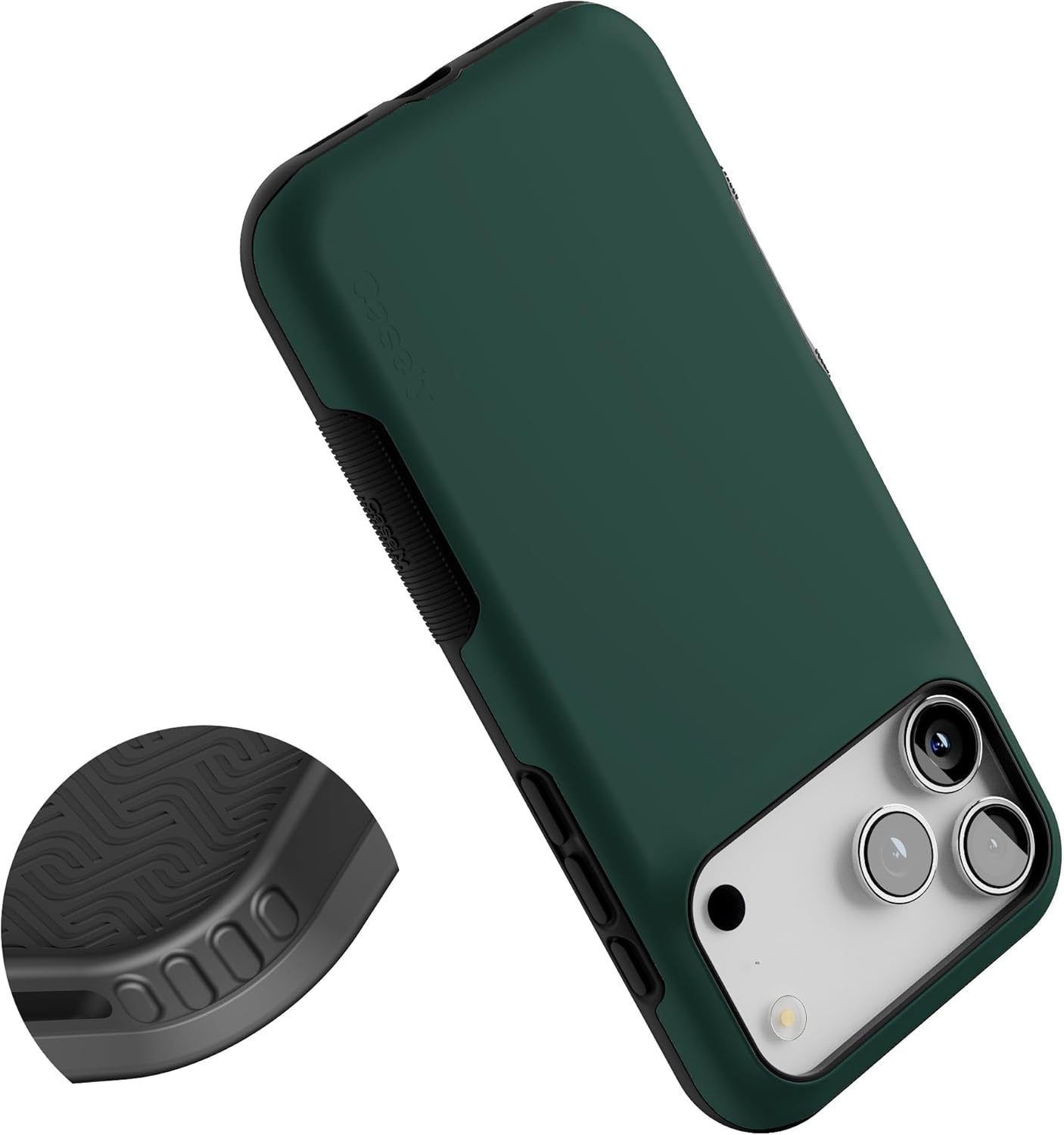 Casely iPhone 17 Pro Max Case | The Boyfriend Collection | Forest Green | Bold Protective Design | Compatible with MagSafe