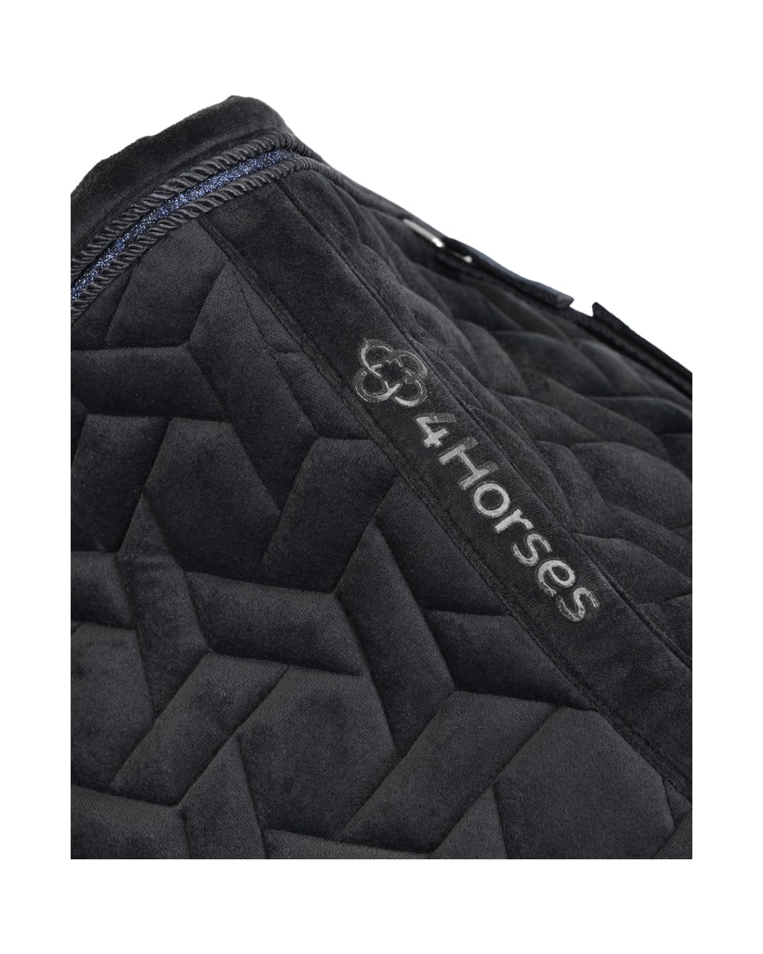 4Horses Schabracke Swansea, Elegante Sattelunterlage mit Coolmax-Futter, Schaumstoffpolsterung, Polyfill und sicherem Gurthalt