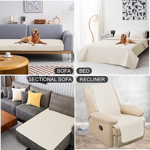 Miniatura 6 de fuguitex Funda impermeable para cama de perro, funda de sofá para mascotas, alfombrilla antideslizante para gatos, manta para sofá, silla, sillón