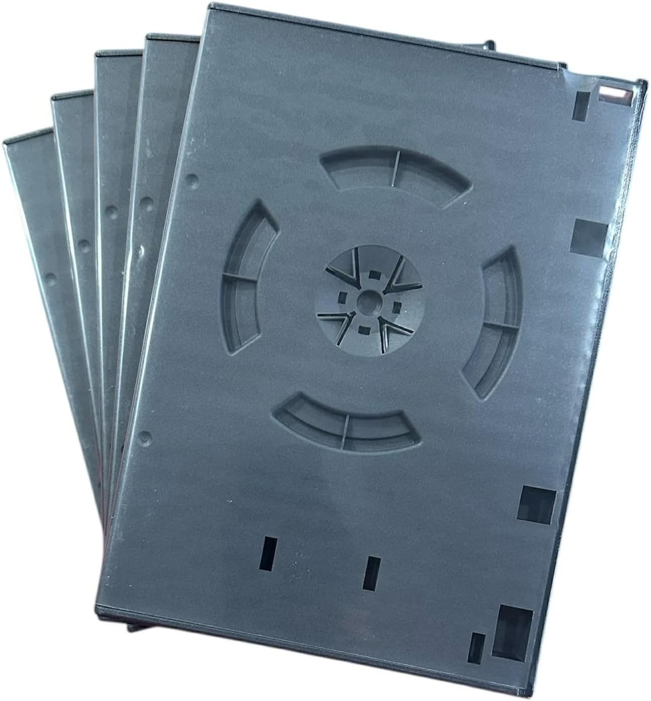 Replacement Case for Nintendo Gamecube Games - Gaming Accessory - Replaces Clear Retail Game Case, with Clear Cover for Box Art. - Black (5 Pack)
