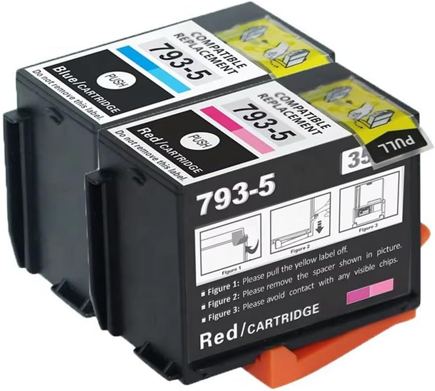 LEBOK 793-5 Ink Cartridges Compatible for Pitney Bowes DM100i DM200L DM125i DM150i DM175i DM175i-MH DM200i DM225 P700 P7L1 PRL1(1Blue 1Red 35ML)
