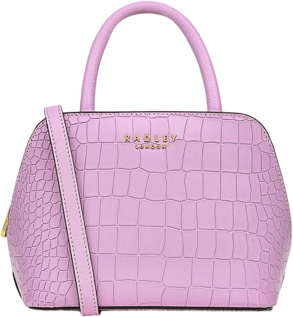 Radley London Liverpool Street 2.0 Mini Leather Zip-Top Grab Satchel Crossbody Bag Pink