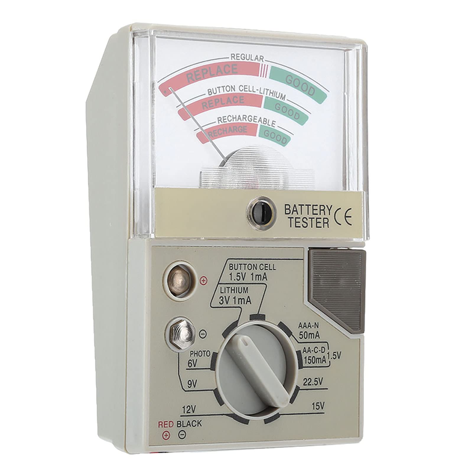 Tester Batteria Digitale Universale per Batterie a Bottone 9V e 1.5V - Misura Velocemente la Durata della Carica