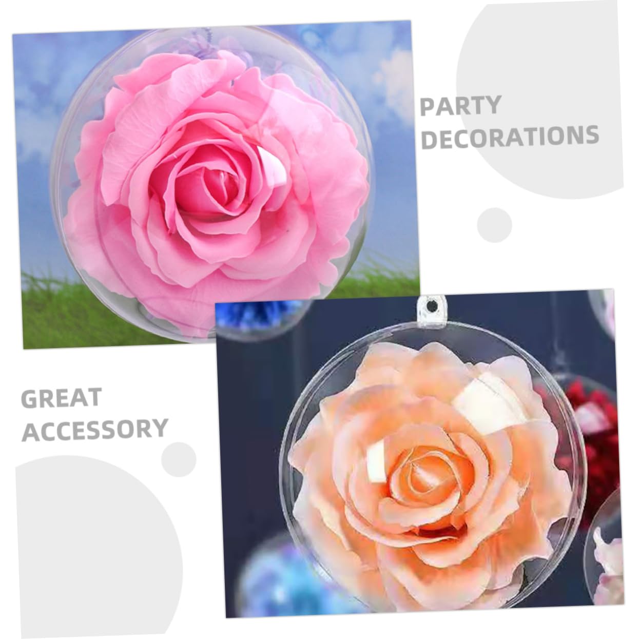 18pièces Boules De Noël DIY Transparentes Boules Rondes Vides pour Décorations De Sapin De Noël à Suspendre