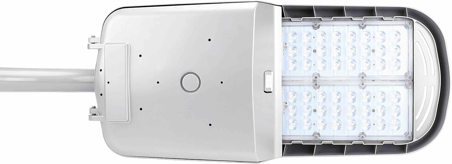 150W LED Cobra Head Street Light Fixtures with Photocell Sensor for Dusk to Dawn Control Road Driveway Lighting Luminaire Silver Gray Housing 110-277V UL DLC Listed (5000K Daylight White)