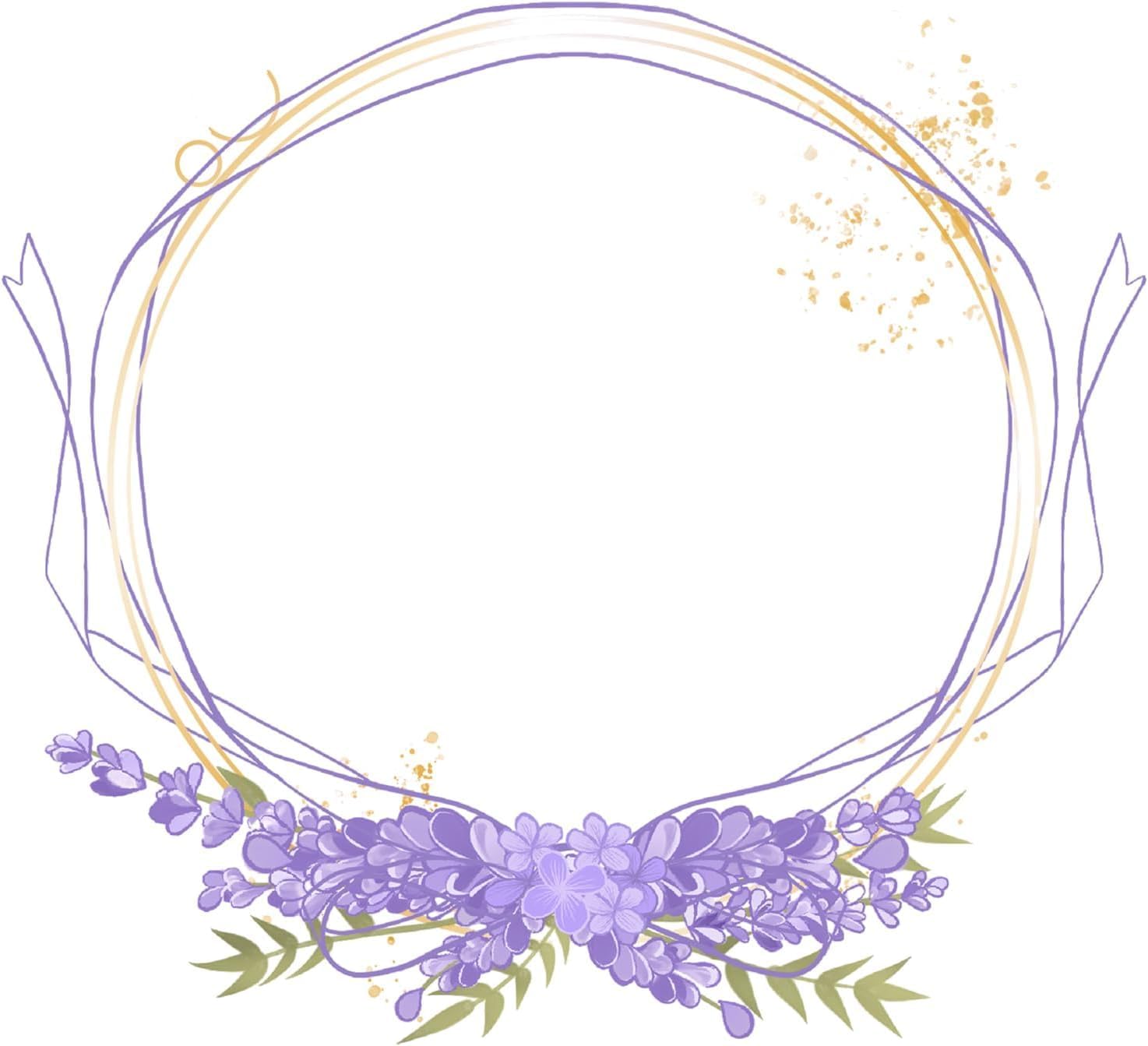 Personalised Custom Stickers Labels for Wedding Favours, Birthday, Business Logo, Customised, Waterproof, Fade-Resistant (Wreath Pattern 30, 51mm)