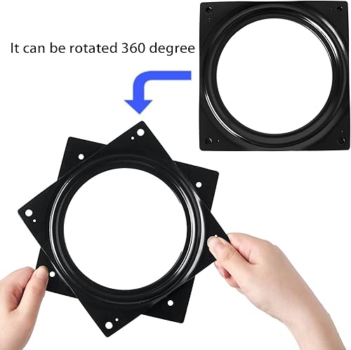 Miniatura 4 de 2 Pack 6" Lazy Susan Turntable 500-lb Steel Ball Bearing Rotating Tray Strong Sturdy Table Cabinet Low Profile for 360˚ Chair and Door, Kitchen,