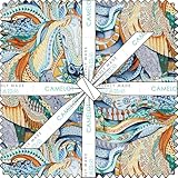 Camelot Fabrics Pre-Cut Pieces of Your Choice Rhapsody Collection Blue, Orange, Floral, Horses, Aztec (2.5 inch Strips - Jelly Roll)