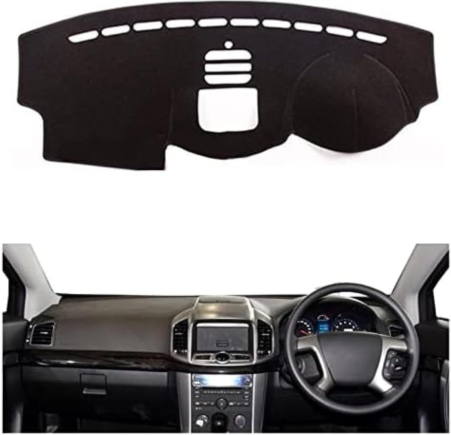 DHAEY Dashboard Cover Dash Mat for Chevy Captiva 2012-2015 Dashboard Cover Mat Sunshade Nonslip Protector No Glare